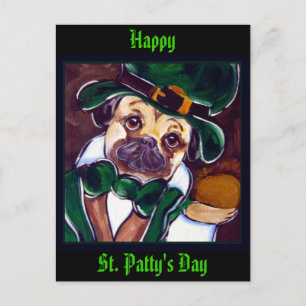 Carte Postale Pug Irlandais