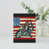 Carte Postale Pug motard (Debout devant)