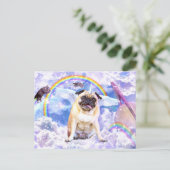 Carte Postale Pug unicorn (Debout devant)