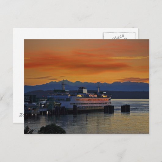 Carte Postale Puget Sound Sunset (Devant / Derrière)