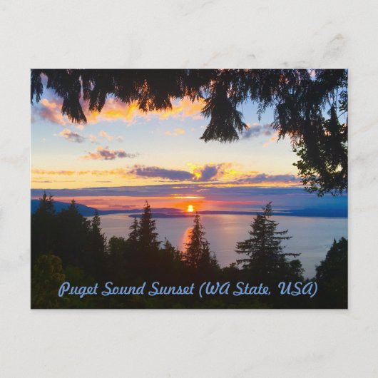 Carte postale Puget Sound Sunset (Devant)