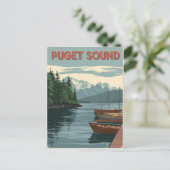 Carte Postale Puget Sound Vintage (Debout devant)