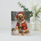 Carte Postale Puggle Christmas Card (Debout devant)