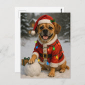 Carte Postale Puggle Christmas Card (Devant / Derrière)