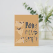 Carte Postale Pugs de yoga (Debout devant)