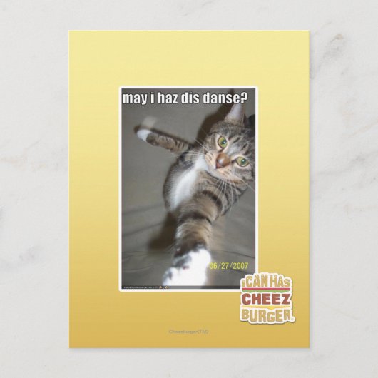 Carte Postale Puis-je avoir dis danse ? (Devant)