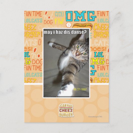 Carte Postale Puis-je avoir dis danse ? (Devant)