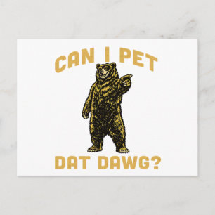 Carte Postale Puis-je caresser cet ours de randonnée amateur d'a