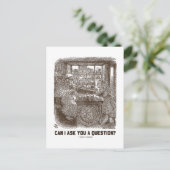 Carte Postale Puis-Je Vous Poser Une Question ? (Mouton d'Alice) (Debout devant)