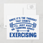 Carte Postale Puisque c'est la pensée qui compte (Devant / Derrière)