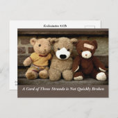 Carte Postale Puissance de l'amitié Ecclésiaste 4:12 (Devant / Derrière)