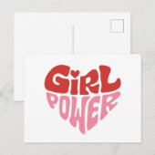 Carte Postale Puissance des filles (Devant / Derrière)