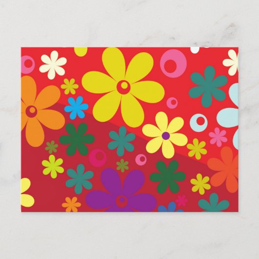 Carte Postale Puissance des fleurs en rouge (Devant)