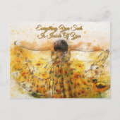 Carte Postale Puissance intérieure radiante Inspirationnelle (Devant)