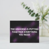 Carte Postale Puissant devis Purple Universe Imprimer (Debout devant)