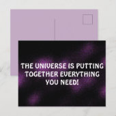 Carte Postale Puissant devis Purple Universe Imprimer (Devant / Derrière)