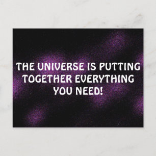 Carte Postale Puissant devis Purple Universe Imprimer