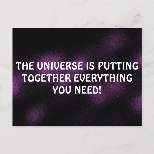 Carte Postale Puissant devis Purple Universe Imprimer (Devant)
