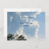 Carte Postale Puissant nuages blancs Nature (Devant / Derrière)