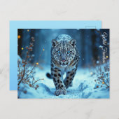 Carte Postale Puissant prédateur enneigé sauvage beauté froide (Devant / Derrière)