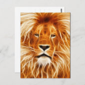 Carte postale Puissante Lion (Devant / Derrière)