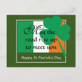 Carte Postale PUISSE LA ROUTE SE LEVER | Saint Patrick's Day (Devant)