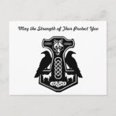 Carte Postale Puisse Thor vous protéger Marteau de Thor (Devant)