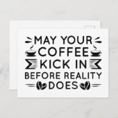 Carte Postale Puisse Ton Café Arriver (Devant / Derrière)