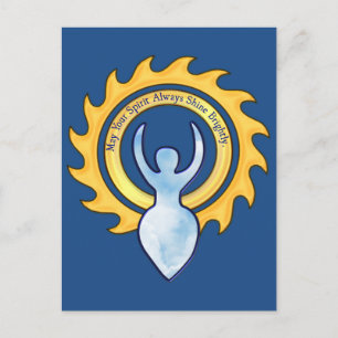 Carte Postale Puisse Ton Esprit Brillant La Déesse