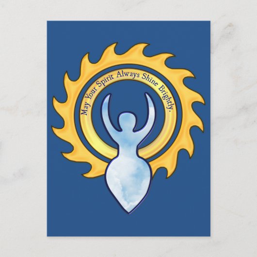 Carte Postale Puisse Ton Esprit Brillant La Déesse (Devant)