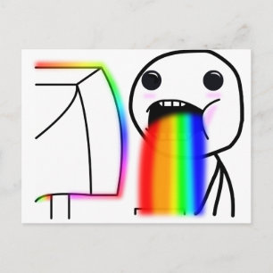 Carte Postale Pukes Rainbows