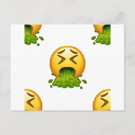 Carte Postale puking émoji (Devant)