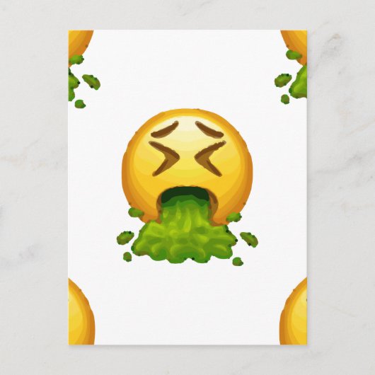 Carte Postale puking émoji (Devant)