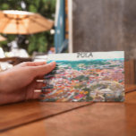 Carte Postale Pula Croatia City View Peinture<br><div class="desc">Belle oeuvre d'art de Pula Croatia montrant l'architecture emblématique de la ville croate. Super idée souvenir et cadeau.</div>