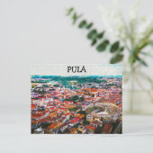Carte Postale Pula Croatia City View Peinture (Debout devant)
