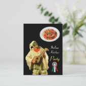 Carte Postale PULCINELLA ITALIAN KITCHEN PARTY Black Recette (Debout devant)