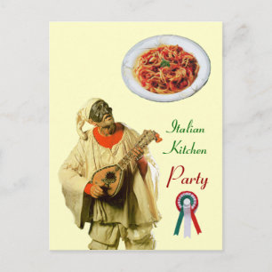 Carte Postale PULCINELLA ITALIENNE CUISINE PARTI crème Recette