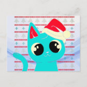 Carte Postale Pull Ugly Noël - Chat de Noël Drôle (Devant)