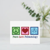 Carte Postale Pulmonologie Peace Love (Debout devant)