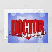 CARTE POSTALE PULMONOLOGUE DU MÉDECIN LOGO (Devant / Derrière)