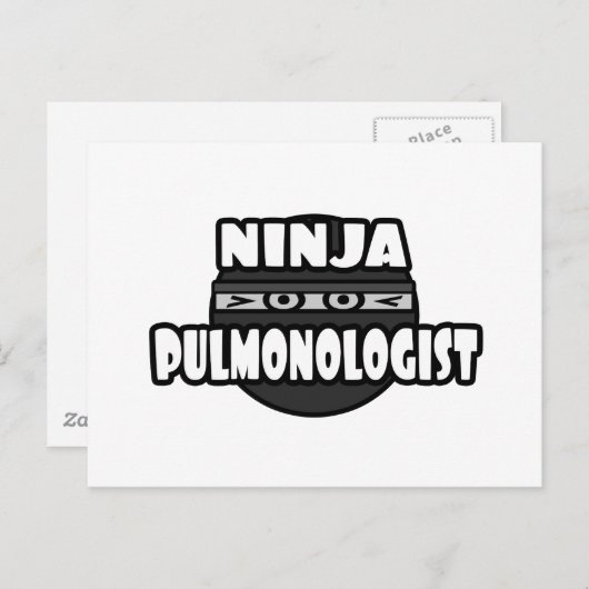 Carte Postale Pulmonologue Ninja (Devant / Derrière)