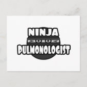 Carte Postale Pulmonologue Ninja (Devant)