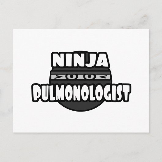 Carte Postale Pulmonologue Ninja (Devant)