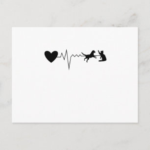 Carte Postale Pulse cardiaque vétérinaire vétérinaire vétérinair