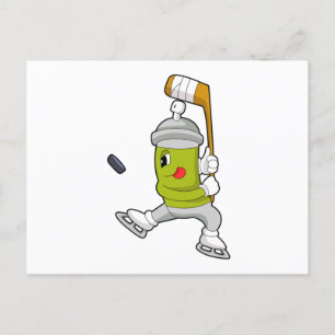 Carte Postale Pulvérisateur de glace Hockey sur glace bâton de h