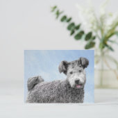Carte Postale Pumi Peinture - Cute Original Chien Art (Debout devant)