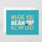 Carte Postale Pun de café où vous voulez harceler Funny Valentin (Devant / Derrière)