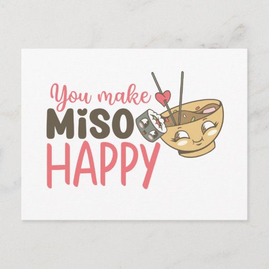 Carte Postale Pun mignon Vous Faites Miso Joyeux Joyeux Saint Va (Devant)