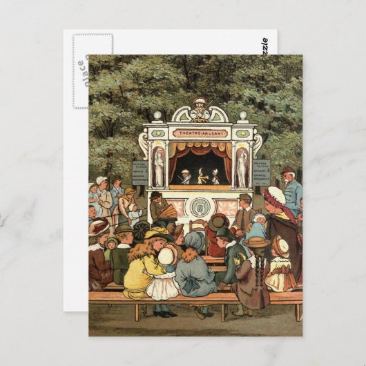Carte Postale Punch et Judy Puppet Show" (Devant / Derrière)