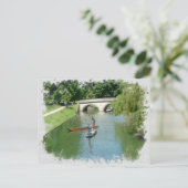 Carte Postale Puning Cambridge River Camb Angleterre aquarelle (Debout devant)